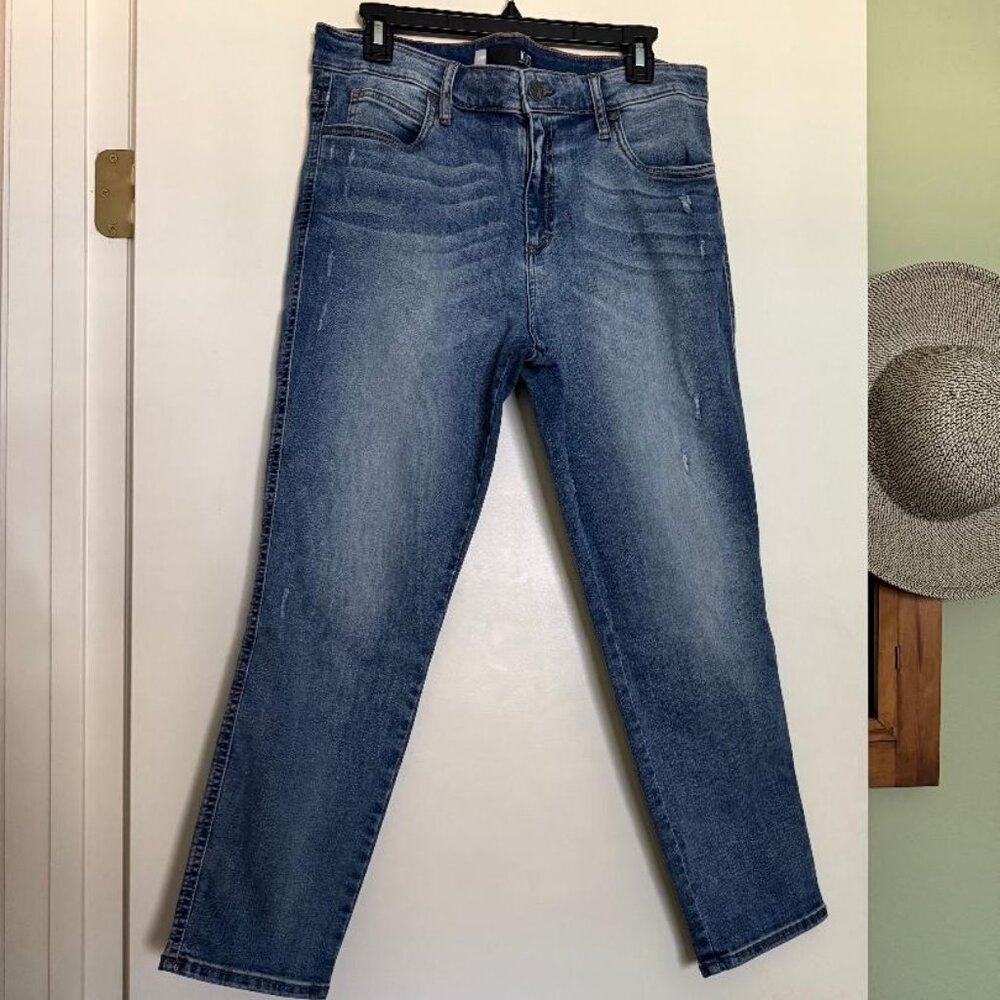 KUT from the Kloth 14 petite skinny lightly distressed jeans